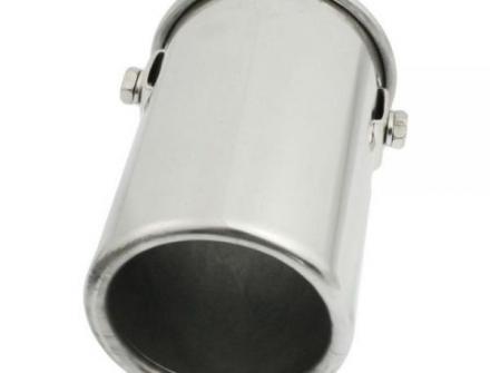 Ponteira Automotiva Universal Cromada Escapamento Carro Cano 